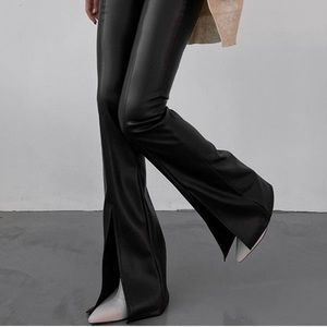 Wild Fable Pleather Flare Pants with Slit XXL
